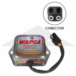 Regulador de voltagem do alternador 14V Wapsa Motorcraft Ford trator - ligações