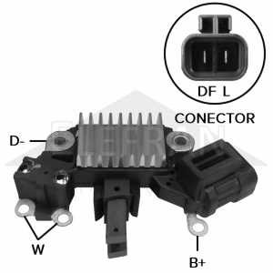 Regulador de voltagem do alternador 14V Hitachi Nissan Frontier Xterra - ligações