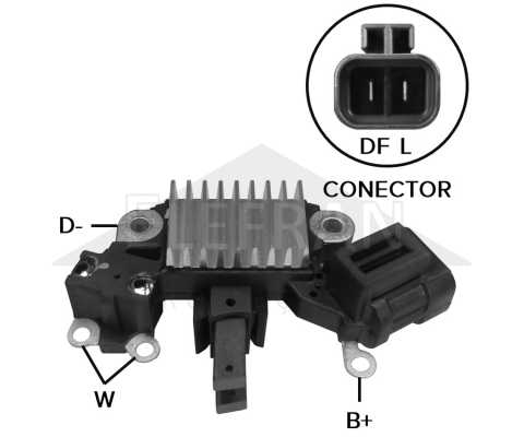 Regulador de voltagem do alternador 14V Hitachi Nissan Frontier Xterra - ligações