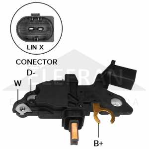 Regulador de voltagem do alternador 14.3V Bosch E8 Mercedes-Benz Classe C CLK CLS E SLK