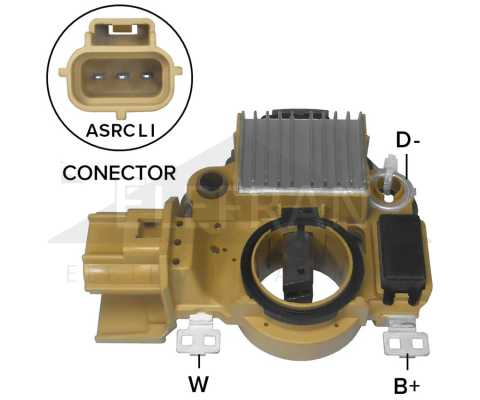 Regulador de voltagem do alternador 14.5V Mitsubishi Ford Fiesta Fusion - ligações