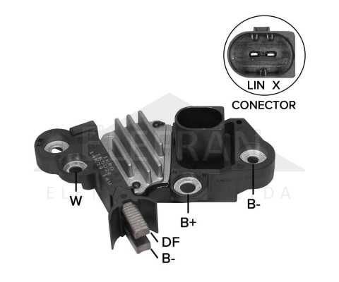 Regulador de voltagem do alternador 14.5 Bosch Audi A6 Volkswagen Passat CC - ligações