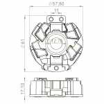 Unifap UF1.242/4 - Porta-escovas 12V 4.2/4.5 x 8.5 x 15 mm para