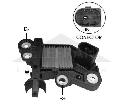 Regulador de voltagem do alternador 14V Bosch Mercedes-Benz Sprinter CDi - ligações