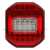 Lanterna traseira LED 12V bicolor (cristal / vermelha) com luz de placa lado direito/esquerdo universal