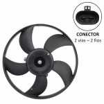 Eletroventilador do radiador 12V 5 pás diâmetro 320mm aspirante Valeo Fiat Fiorino Palio Siena Strada Uno Mille