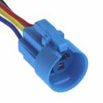 Chicote / conector / plug 5 vias para botão redondo 19mm universal