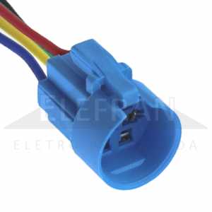 Chicote / conector / plug 5 vias para botão redondo 19mm universal