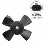 Eletroventilador/ventoinha do radiador 12V 4 pás diâmetro 280mm 150W aspirante universal Bosch DPC Chevrolet GM Classic Corsa (sem ar-condicionado)