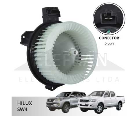 Eletroventilador interno caixa de ar condicionado 12V Bosch Denso Toyota Hilux 2004 até 2015 SW4