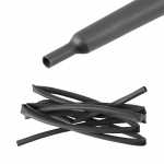 Tubo espaguete termo retrátil / termo encolhível 3.2mm (1/8 polegada) preto 2:1 rolo 1m
