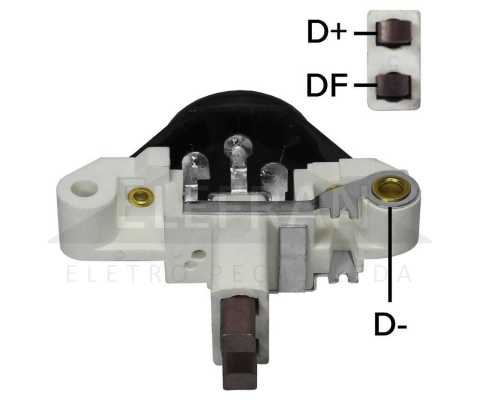 Regulador de voltagem do alternador 14V 120A Bosch KC Ford Courier Fiesta Ka - ligações