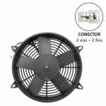 Eletroventilador axial 12V 5 pás diâmetro 280mm (11 polegadas) 122W 2970 RPM soprante classe proteção IP43 universal