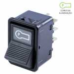 Botão/interruptor tecla de parada 12V / 24V Mercedes-Benz MB ônibus Marcopolo Volare