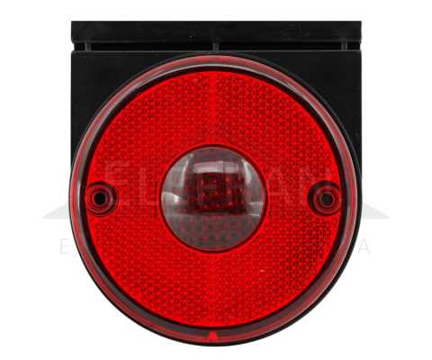 Lanterna de posição vermelha com suporte e retrorrefletor lado esquerdo/direito Randon carrocerias