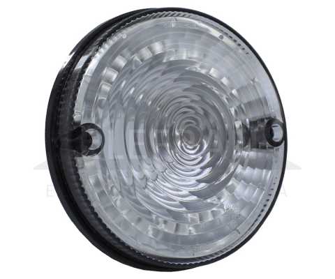 Lanterna traseira de ré redonda cristal lado esquerdo/direito Ø 125 mm universal
