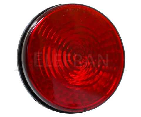 Lanterna traseira vermelha redonda lado esquerdo/direito Ø 125 mm Randon 2002-2009