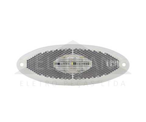 Lanterna de posição cristal elipse de LED bivolt com conector lado esquerdo/direito universal