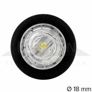 Lanterna de posição cristal redonda Dot Light LED bivolt Ø 18 mm lado direito/esquerdo universal